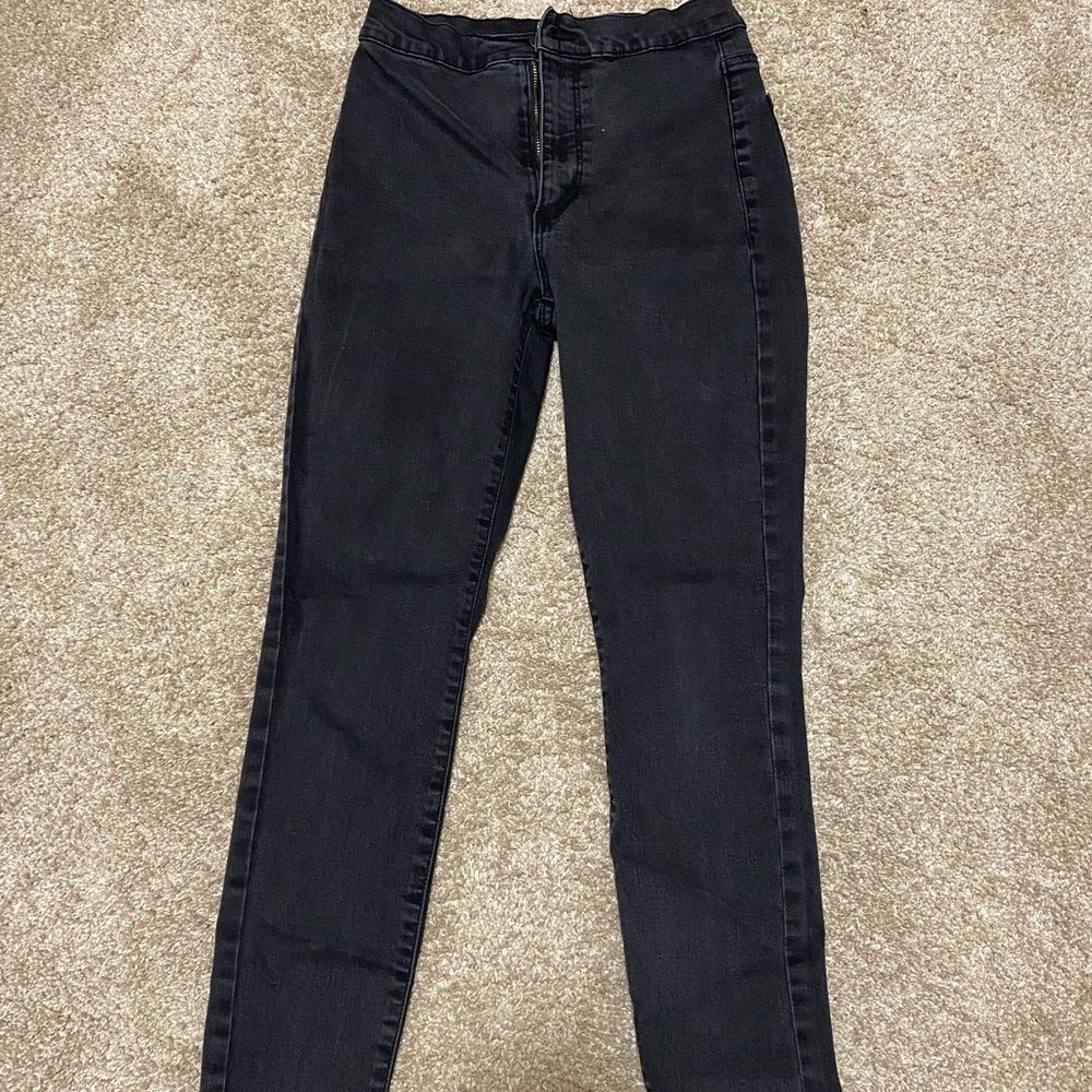 High-Rise Skinny Black Jeans
